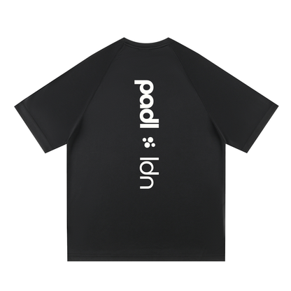 Padel,Adult,Unisex,Performance,Polyester,T-Shirt,Black