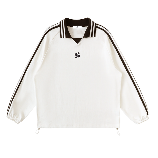 White,Adults,Unisex,Collar,Sweatshirt,Padel