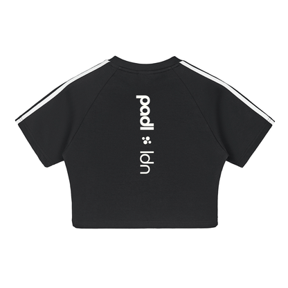 Womens,Crop Top,Padel,Black,Adults