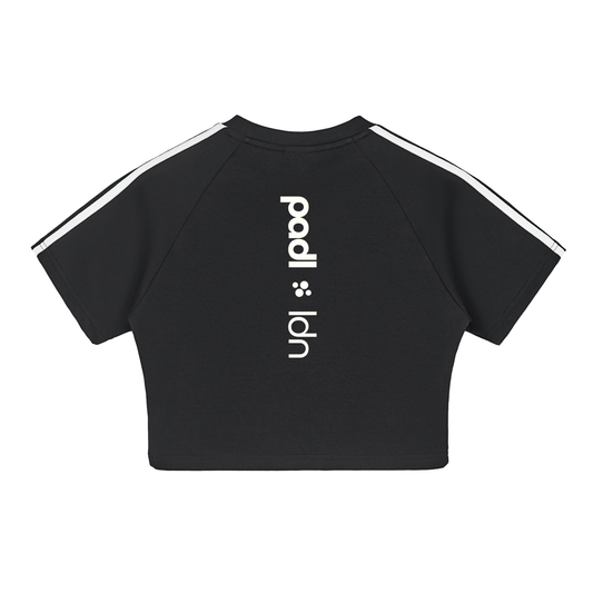 Womens,Crop Top,Padel,Black,Adults